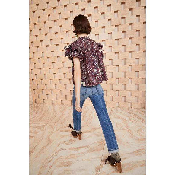 NEW ULLA JOHNSON letty top in heliotrope - Picture 5 of 5